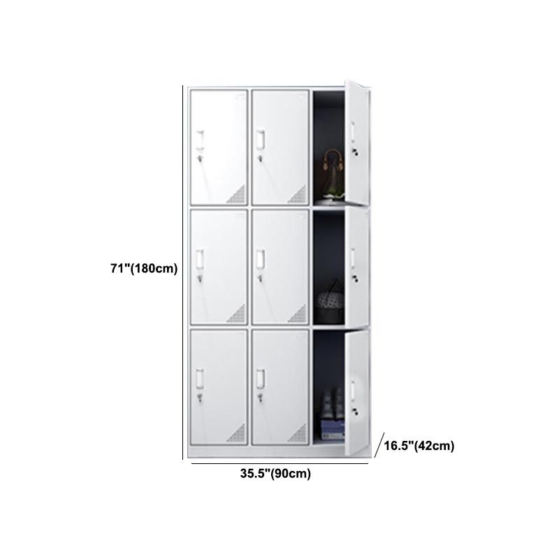 Eigentijdse garderobe armoire witte kleur stalen garderobe kast met sloten