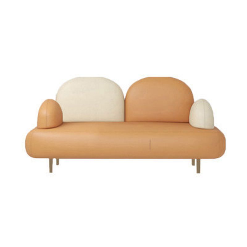 Pillow Top Arm Sofa Modern Faux Leather 31.5-In High Loveseat Clearhalo 'furn' 'furn_sofas' 'Furniture' 'furniture_sofas' 'kitchen' 'kitchen_sofas' 'Living Room Furniture' 'Sofa' 'sofas' 1200x1200_ef700d74-645e-4962-83ed-97eae17a8986