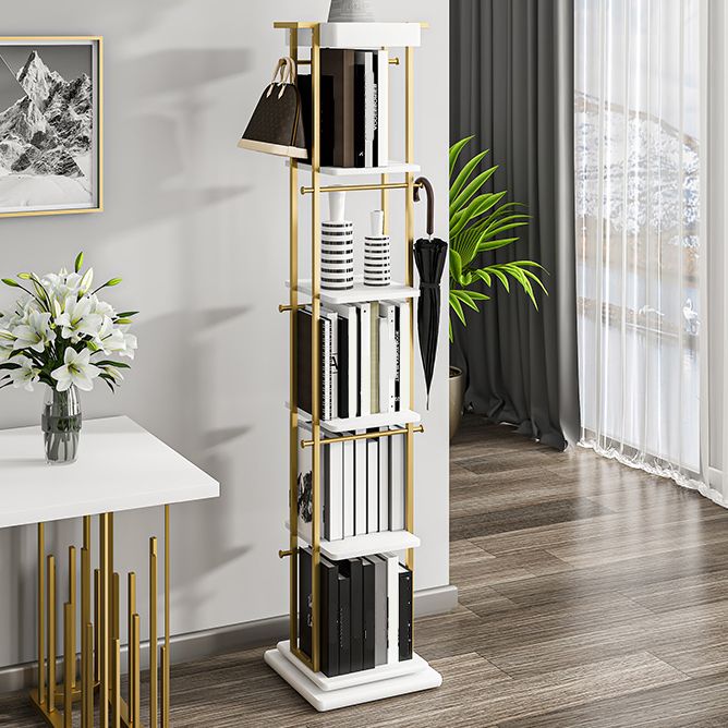 Modern Style Metal Bookshelf Open Back Bookcase for Home Office