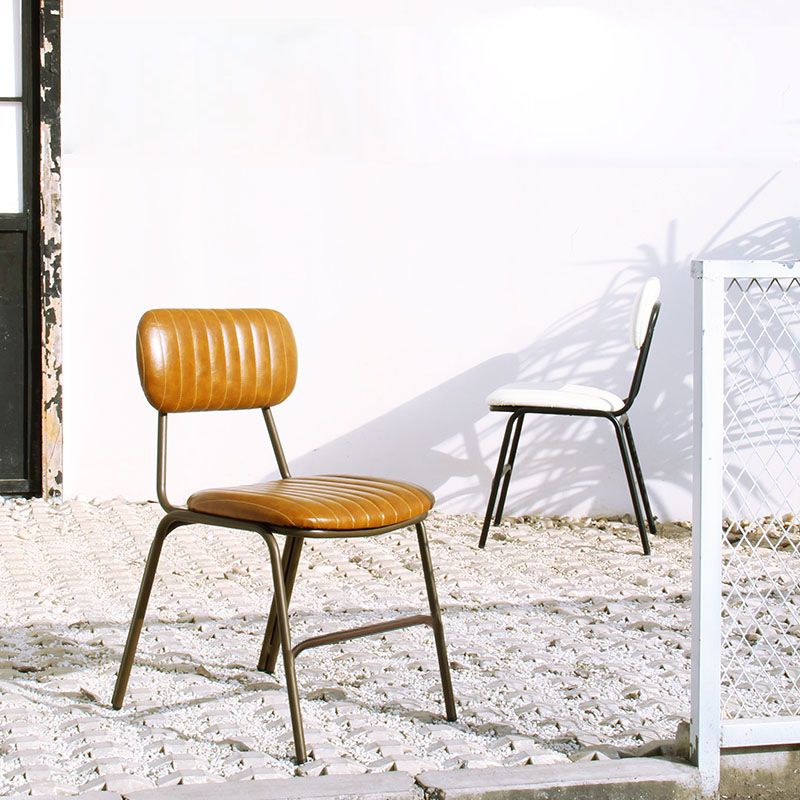 Industrial Metal Dining Room Chairs Open Back Dining Side Armless Dining Chairs (Set of 2) Clearhalo ' kitchen&dining_furn' 'Dining Chairs' 'Dining Tables & Seating' 'dining_chair' 'furn' 'furn_dining_chair' 'Furniture' 'furniture_dining_chair' 'Kitchen & Dining Furniture' 'kitchen' 1200x1200_ef70846a-ba21-4ff0-8301-47e955fb1fe6