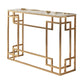 Glam Iron Console Sofa Table Rectangle Marble Console Accent Table for Hall
