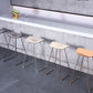 Glam Leather Bar Stool Backless Metal Base Counter Stool for Bristol