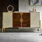 Sideboard in pietra da pranzo a buffet lucido glam con gambe