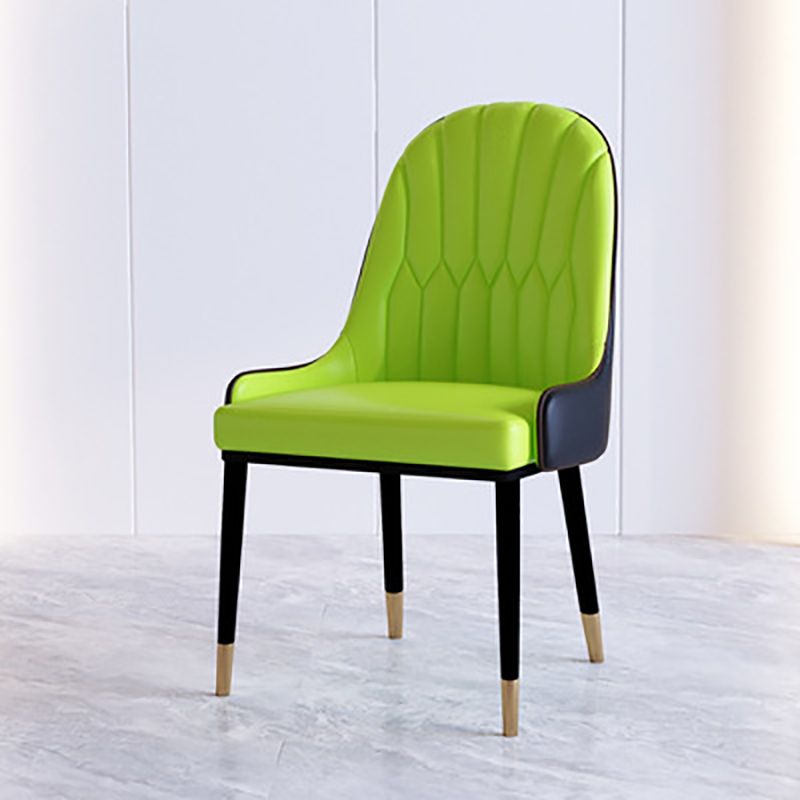 Contemporary Side Chair Upholstered Armless Faux Leather Dining Chairs Clearhalo 'Dining Chairs' 'Dining Tables & Seating' 'dining_chair' 'furn' 'furn_dining_chair' 'Furniture' 'Kitchen & Dining Furniture' 1200x1200_ef74bf84-b159-41bc-9763-f127f838f6ab