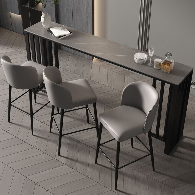 Double Pedestal Rectangle Hall/Pub Table Stone Modern Counter Height Table Clearhalo 'Bar Furniture' 'Bar Tables' 'bar_tables' 'furn' 'furn_bar_tables' 'Furniture' 'furniture_bar_tables' 'Kitchen & Dining Furniture' 'kitchen&dining_furn' 'kitchen' 1200x1200_ef75be0e-627b-4eec-866d-fa8be62819f6