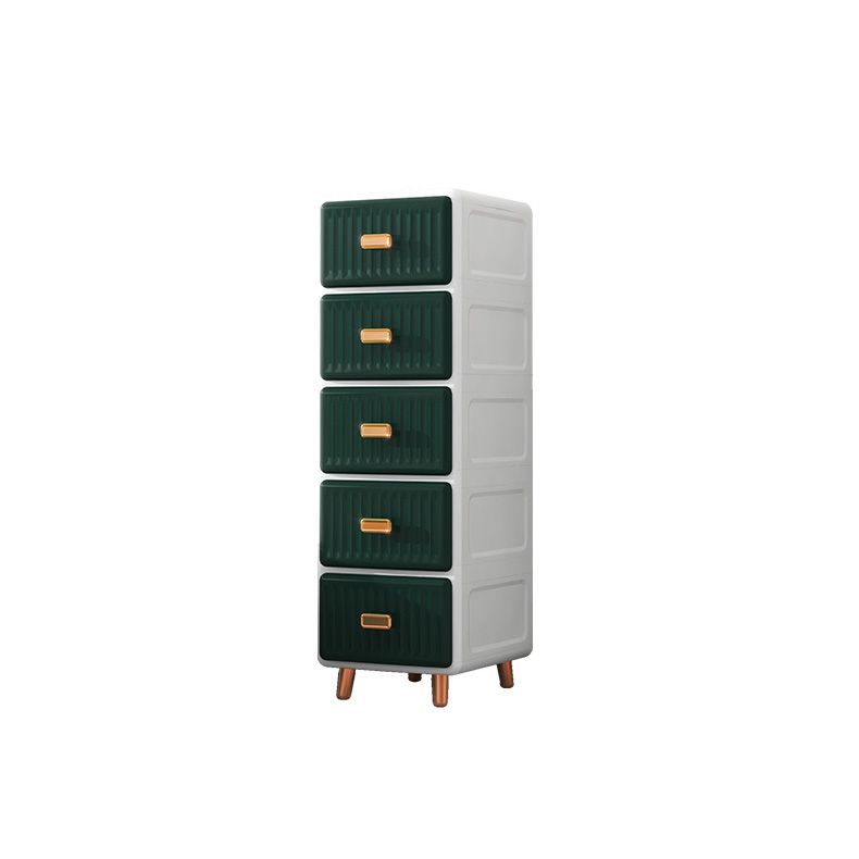 Cabinet de rangement en plastique mate en plastique armoire contemporaine avec des jambes métalliques