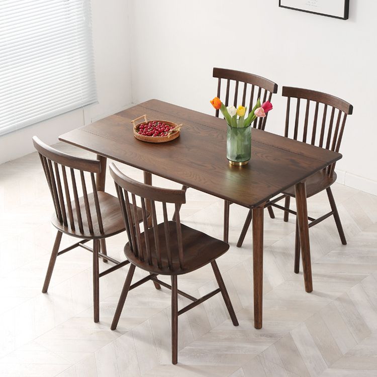 Rectangle White Oak Solid Wood Table Foldable Dining Table with 4 Legs for Restaurant Clearhalo ' dining_table' 'Dining Tables & Seating' 'Dining Tables' 'furn' 'furn_dining_table' 'Furniture' 'furniture_dining_table' 'Kitchen & Dining Furniture' 'kitchen&dining_furn' 'kitchen' 'kitchen_dining_table' 1200x1200_ef769f37-7d01-41f6-b7db-cd0335b59900