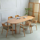 Simplicity Oval Top Restaurant Table Solid Wood Dining Table for Dining Room