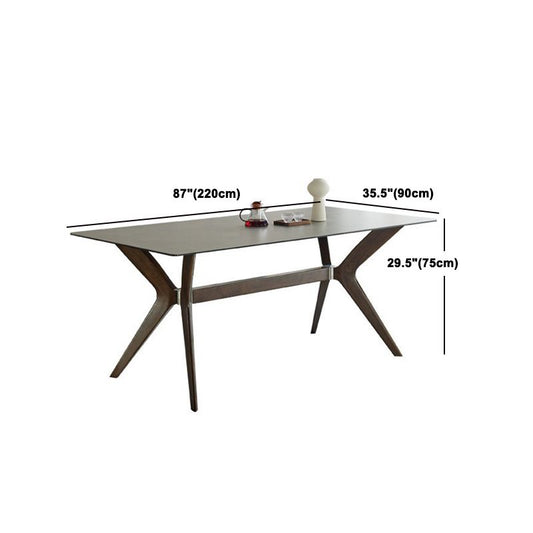 Juego de mesa de comedor de piedra sinterizada de estilo moderno madera 1/2/5/7 piezas de comedor