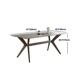 Modern Style Sintered Stone Dining Table Set Wood 1/2/5/7 Pieces Dining Set