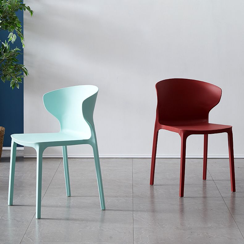 Contemporary Plastic Dining Chair 15.5'' Wide Wingback Side Chair for Home Use Clearhalo ' kitchen&dining_furn' 'Dining Chairs' 'Dining Tables & Seating' 'dining_chair' 'furn' 'furn_dining_chair' 'Furniture' 'furniture_dining_chair' 'Kitchen & Dining Furniture' 'kitchen' 1200x1200_ef7bc5b9-d7aa-40e3-825b-f4b73df980cd
