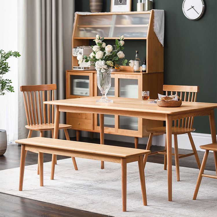 Solid Wood Rectangle Dining Table in Nature Contemporary Kitchen Wood Table with 4 Legs Clearhalo ' dining_table' 'Dining Tables & Seating' 'Dining Tables' 'furn' 'furn_dining_table' 'Furniture' 'furniture_dining_table' 'Kitchen & Dining Furniture' 'kitchen&dining_furn' 'kitchen' 'kitchen_dining_table' 1200x1200_ef7c4dca-b680-42ef-8c0f-418c228ade73