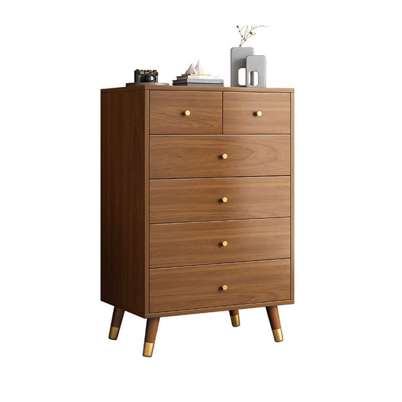 Mid Century Modern Brown Cabinet 23.6" Wide 3/4 - Tier Storage Chest Clearhalo 'Cabinets & Chests' 'cabinets_chests' 'furn' 'furn_cabinets_chests' 'Furniture' 'Living Room Furniture' 1200x1200_ef7d59c8-aafa-41a7-9266-2146db3aba48