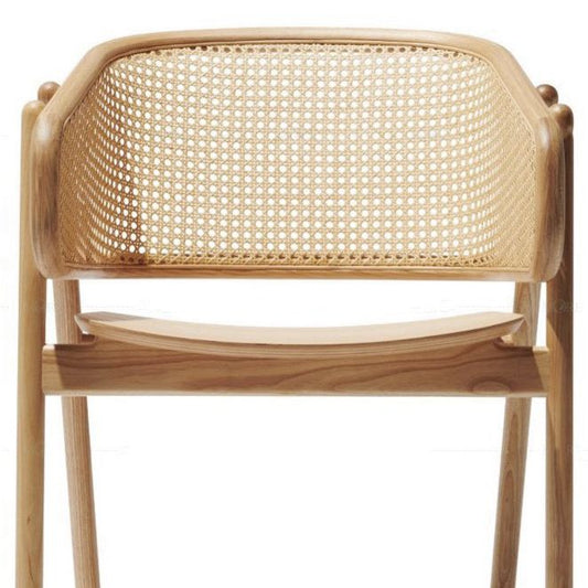 Chaise de bras en bois massif chaise à manger à dos ouvert moderne pour le salon