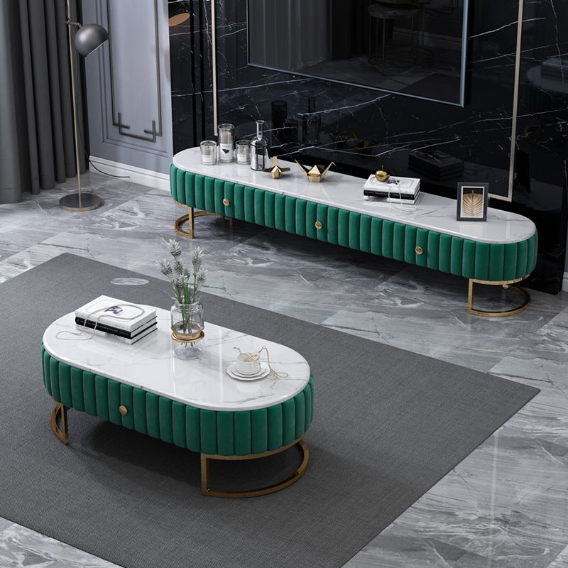 Skandinavische Nachahmung Marmorfernsehständer geschlossene Speicherfernsehkonsole mit Schubladen