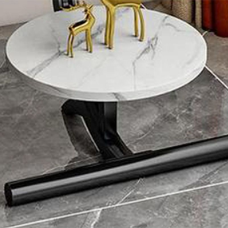 Glam Round Stone Side End Table Abstract Double Tier Sofa Side End Table Clearhalo 'Coffee & Accent Tables' 'End & Side Tables' 'end_side_tables' 'furn' 'furn_end_side_tables' 'Furniture' 'Living Room Furniture' 1200x1200_ef7f71bd-292e-4a44-a76b-29eca6e8df83