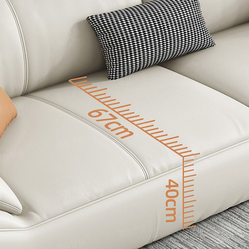 Glam Leather Sofa with Bolster Pillows Seating for Living Room Clearhalo 'furn' 'furn_sofas' 'Furniture' 'Living Room Furniture' 'Sofa' 'sofas' 1200x1200_ef7fb5a2-e881-423e-8b94-2db0be53ff3d