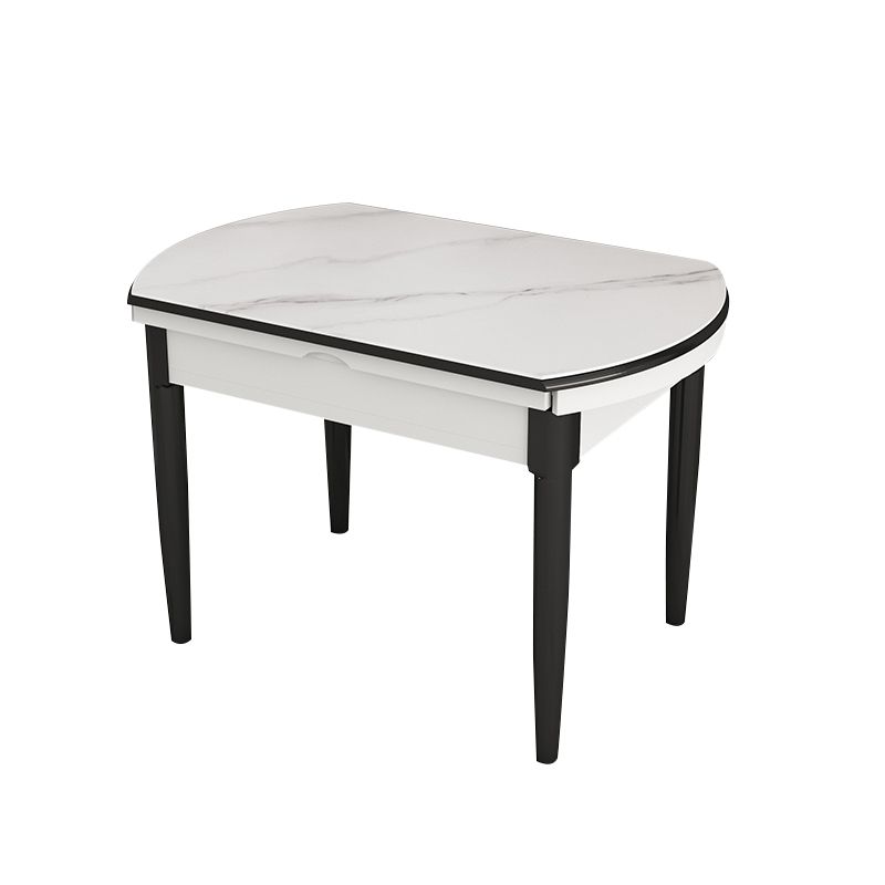 Slate and Wood Table Contemporary Retractable Round Dining Table Clearhalo 'Dining Tables & Seating' 'Dining Tables' 'dining_table' 'furn' 'furn_dining_table' 'Furniture' 'Kitchen & Dining Furniture' 1200x1200_ef8123b7-1e6f-4cbf-a46d-a584f5bcb12b