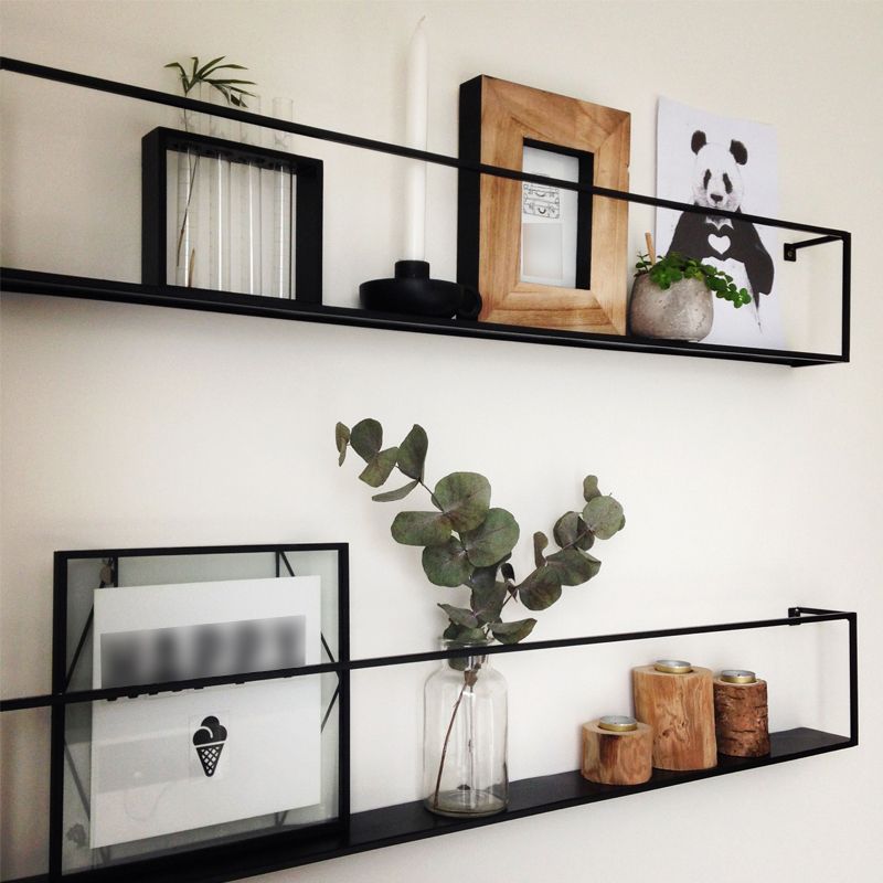 Industrial Style Metal Bookcase Wall Mounted Rectangular Shelves Clearhalo 'Bookcases' 'furn' 'furn_bookcases' 'Furniture' 'furniture_bookcases' 'kitchen' 'kitchen_bookcases' 'Living Room Furniture' 'Office Furniture' 1200x1200_ef817acb-7278-41b5-b526-e5ee8db0ffd5