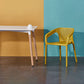 Plastic Slat Back Arm Chair Glam Style Stackable Dining Chair for Indoor Clearhalo 'Dining Chairs' 'Dining Tables & Seating' 'dining_chair' 'furn' 'furn_dining_chair' 'Furniture' 'furniture_dining_chair' 'Kitchen & Dining Furniture' 1200x1200_ef82334c-5753-499d-aed1-7859a94df25c