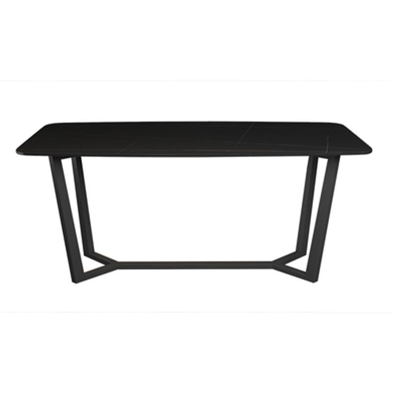 Industrial Sintered Stone Table for Restaurant Rectangle Dining Table with Trestle Base Clearhalo 'Dining Tables & Seating' 'Dining Tables' 'dining_table' 'furn' 'furn_dining_table' 'Furniture' 'Kitchen & Dining Furniture' 1200x1200_ef824cf6-2d9a-4a7b-a45d-a513b3490ebf