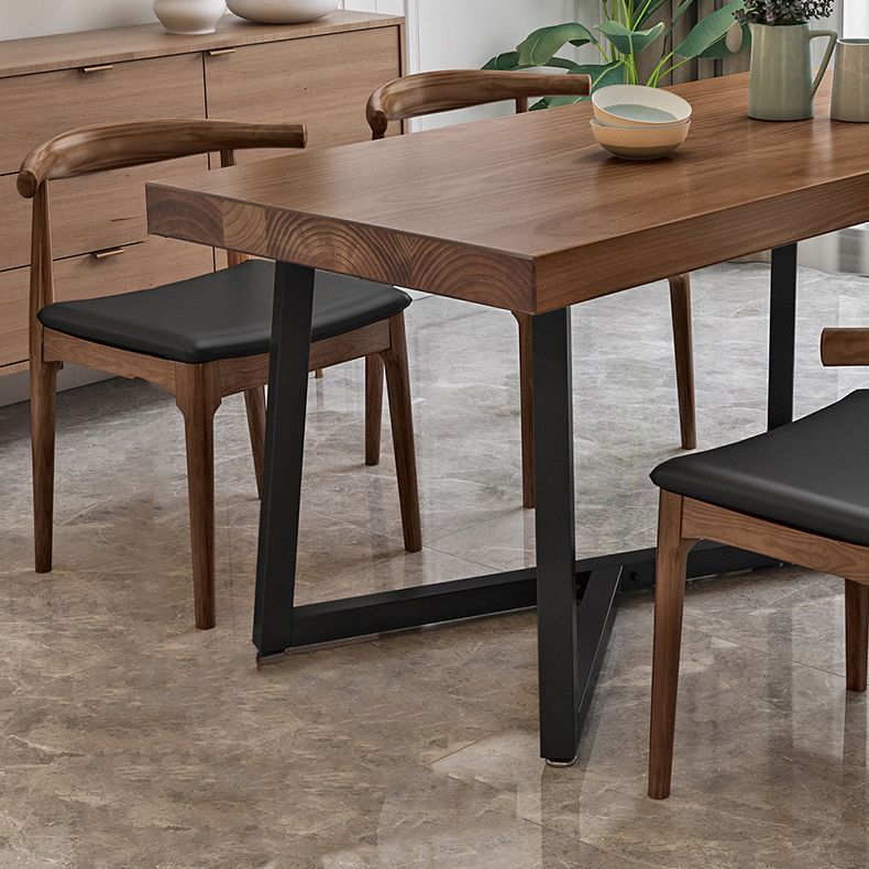 Juego de mesa de comedor industrial 1/5 pcs Mesa y sillas de comedor de madera maciza