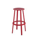 Contemporary Metal Base Backrest Counter High Stool with 4 Legs