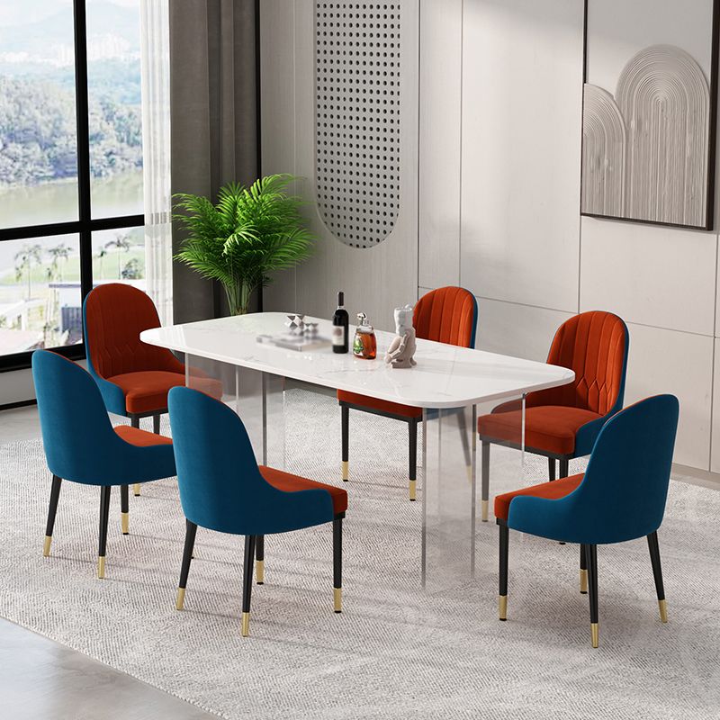 1/2/5/7 Pieces Modern Dining Set with Rectangle Table and Red Chairs Dinette Set Clearhalo 'Dining Room Sets' 'Dining Tables & Seating' 'dining_room_set' 'furn' 'furn_dining_room_set' 'Furniture' 'furniture_dining_room_set' 'Kitchen & Dining Furniture' 'kitchen&dining_furn' 'kitchen' 1200x1200_ef859323-124b-4fd5-9b34-25ba4d980215