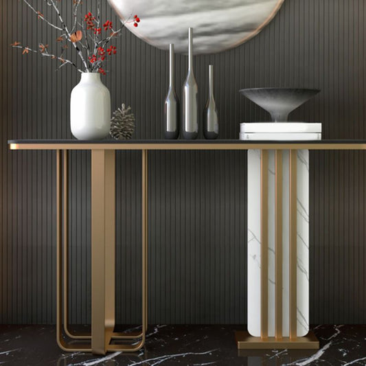 Contemporary Console Accent Table Antique Finish Sofa Console Table Clearhalo 'Console Tables' 'console_tables' 'Entry & Mudroom Furniture' 'furn' 'furn_console_tables' 'Furniture' 1200x1200_ef872a61-10df-4477-b51c-3b62d8f013ac