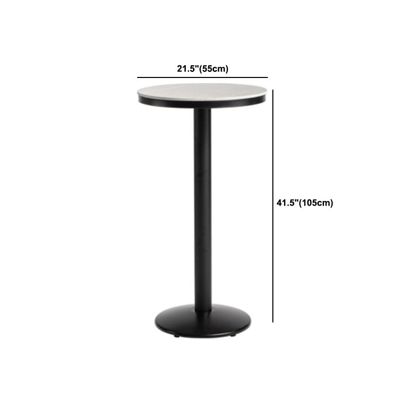 1/3 Pieces Industrial Iron Bar Table Set Round Bistro Set with Grey Faux Marble Top Clearhalo 'Bar Furniture' 'furn' 'furn_home_bar_bar_sets' 'Furniture' 'Home Bars & Bar Sets' 'home_bar_bar_sets' 'Kitchen & Dining Furniture' 1200x1200_ef897273-42af-40b2-9156-8d554ef49360