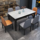 Rectangle 4 Legs Table Mid-Century Modern White Tone Fixed Table of Sintered Stone Clearhalo ' dining_table' 'Dining Tables & Seating' 'Dining Tables' 'furn' 'furn_dining_table' 'Furniture' 'furniture_dining_table' 'Kitchen & Dining Furniture' 'kitchen&dining_furn' 'kitchen' 'kitchen_dining_table' 1200x1200_ef8b3fd5-43d8-433e-a0f3-f5e68a5e7f77