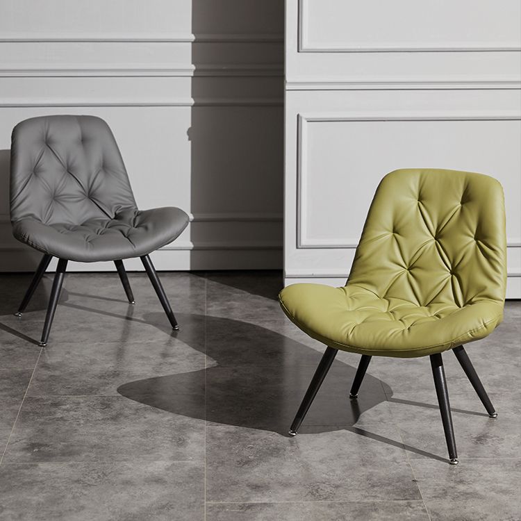 Modern Indoor-Outdoor Chair Metal Home Slipper Upholstered Armless Parsons Chair Clearhalo ' kitchen&dining_furn' 'Dining Chairs' 'Dining Tables & Seating' 'dining_chair' 'furn' 'furn_dining_chair' 'Furniture' 'furniture_dining_chair' 'Kitchen & Dining Furniture' 'kitchen' 1200x1200_ef8bed0f-f1bd-48f7-aff0-aedc5e43ef4a