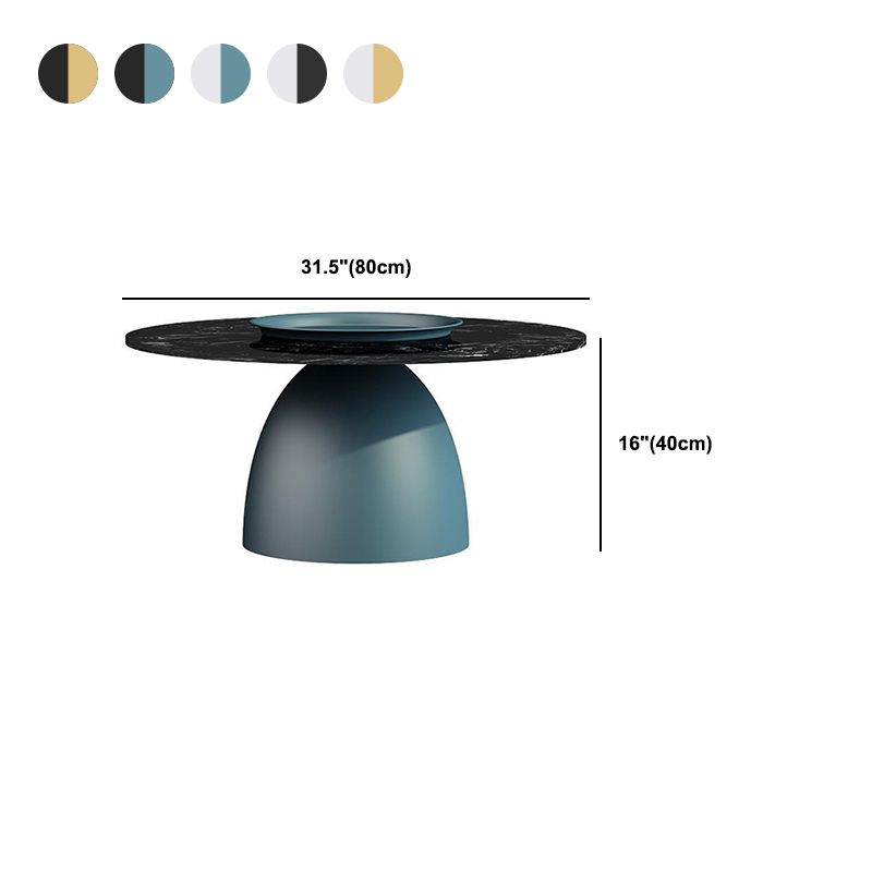Modern Style Round Metal Table Metal Pedestal Base Coffee Table Clearhalo 'Coffee & Accent Tables' 'Coffee Tables' 'coffee_tables' 'furn' 'furn_coffee_tables' 'Furniture' 'Living Room Furniture' 1200x1200_ef8c3248-31b6-44e9-b00b-35bc528d2e14