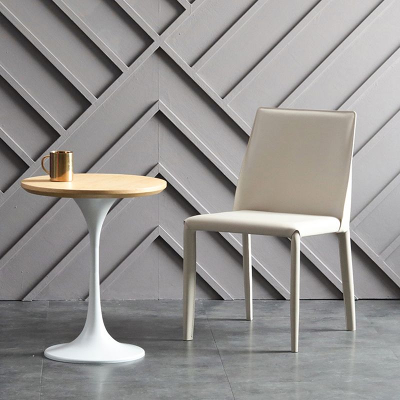 Modern Metal Dining Armless Chair Leather Dining Side Chair for Restaurant Use Clearhalo ' kitchen&dining_furn' 'Dining Chairs' 'Dining Tables & Seating' 'dining_chair' 'furn' 'furn_dining_chair' 'Furniture' 'furniture_dining_chair' 'Kitchen & Dining Furniture' 'kitchen' 1200x1200_ef8c9563-b780-4476-acfe-814d8b64f639