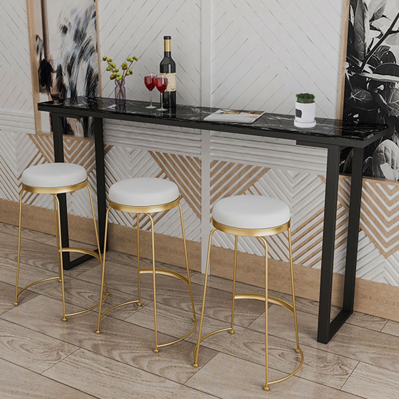 Marble Top Bar Table Rectangle Contemporary Style Pub Table for Cafe Clearhalo 'Bar Furniture' 'Bar Tables' 'bar_tables' 'furn' 'furn_bar_tables' 'Furniture' 'Kitchen & Dining Furniture' 1200x1200_ef8cb31b-fb04-41b3-a145-7be723117db6