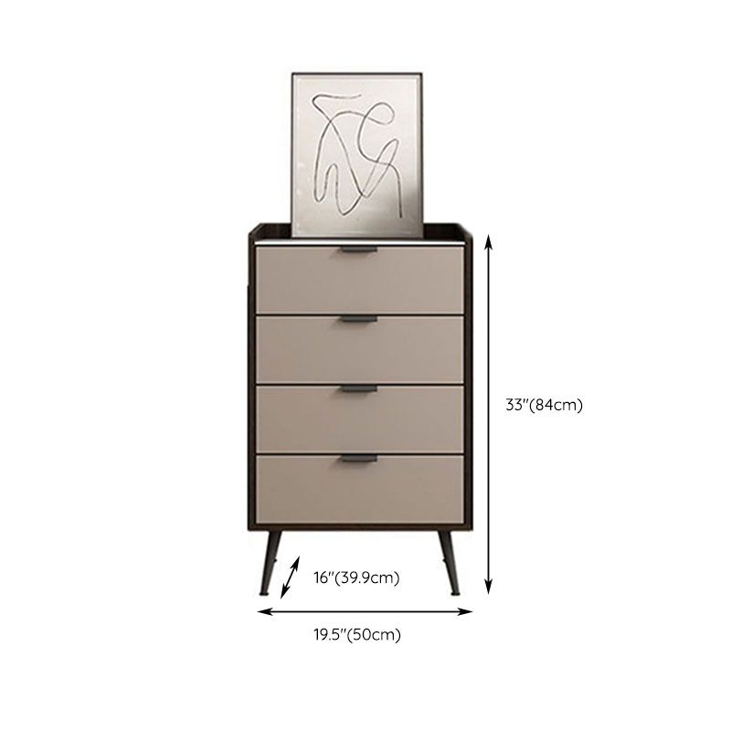 Commode de rangement verticale contemporaine en pierre pour chambre à coucher avec tiroirs