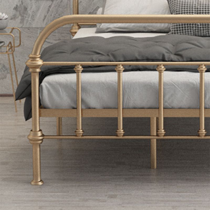 Open-Frame Bed with Spindle Headboard and Metal Legs in Solid Color Clearhalo 'Bedroom Furniture' 'Beds' 'furn' 'furn_beds' 'Furniture' 1200x1200_ef8cd25a-43b8-484c-ba56-376cdcde799e