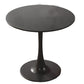 Mesa de centro con pedestal escandinavo, mesa redonda de cóctel de madera para sala de estar