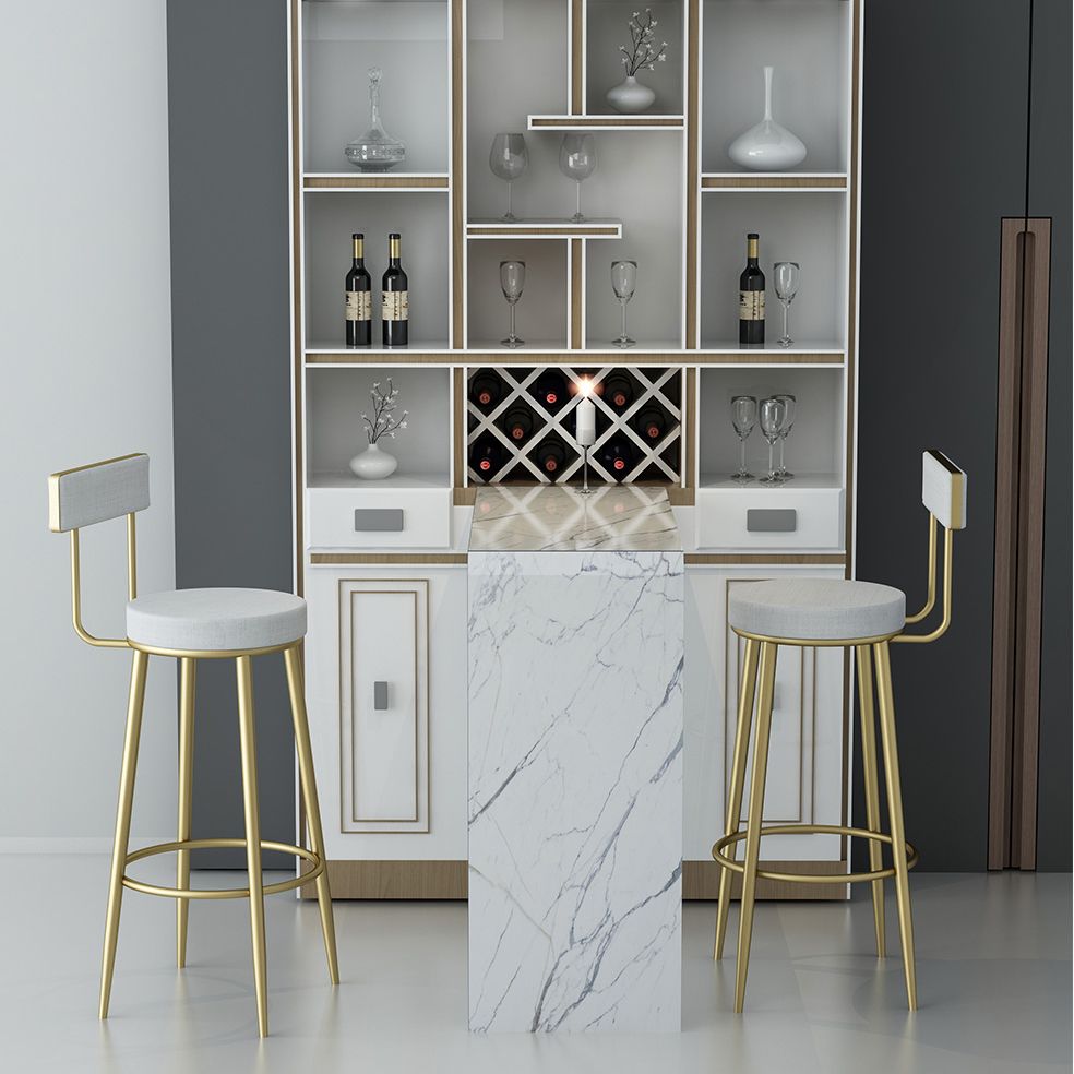 White Glam Style Table in Iron and Faux Marble Milk Tea Shop Bar Table Clearhalo 'Bar Furniture' 'Bar Tables' 'bar_tables' 'furn' 'furn_bar_tables' 'Furniture' 'furniture_bar_tables' 'Kitchen & Dining Furniture' 1200x1200_ef8e5330-a7f4-493f-ab70-35e8669d5c4e