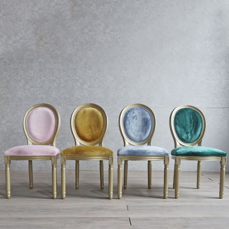 Traditional Velvet Dining Chair 38''H King Louis Back Side Chair with 4 Legs for Restaurant Clearhalo ' kitchen&dining_furn' 'Dining Chairs' 'Dining Tables & Seating' 'dining_chair' 'furn' 'furn_dining_chair' 'Furniture' 'furniture_dining_chair' 'Kitchen & Dining Furniture' 'kitchen' 1200x1200_ef8ebc18-e0fd-4a92-a1ce-38dccedcbdab