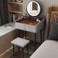 Contemporary Vanity Tables with Drawers, Glass Top Vanity Dressing Table Clearhalo 'Bedroom Furniture' 'furn' 'furn_makeup_vanities' 'Furniture' 'Makeup Vanities' 'makeup_vanities' 1200x1200_ef8fc529-c7ac-4f26-9df8-84dd76ec2e37