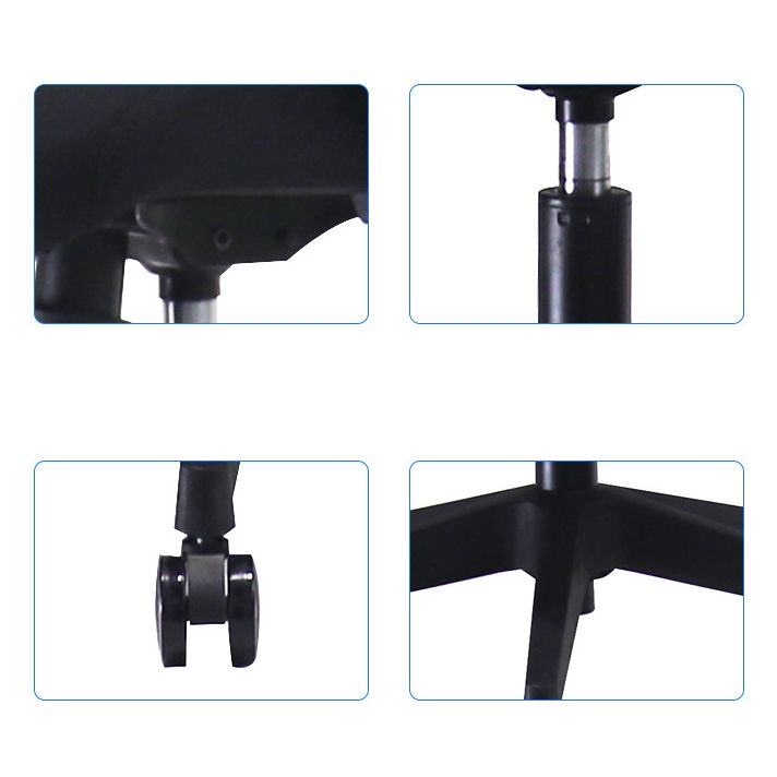 Sedia da scrivania in mesh ergonomica sedia a braccia fissa contemporanea per ufficio a casa