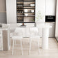 White Stone Top Bar Dining Table Modern Double Pedestal Bar Table