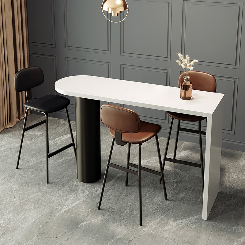 Modern Solid Wood Pub Table Set 1/3/4 Pieces Bar Table with Metal Stools Clearhalo 'Bar Furniture' 'furn' 'furn_home_bar_bar_sets' 'Furniture' 'Home Bars & Bar Sets' 'home_bar_bar_sets' 'Kitchen & Dining Furniture' 1200x1200_ef91bfe0-b24a-471d-937b-1da720130a71