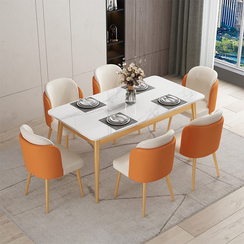 Luxury 1/2/5/7 Pieces Dining Set with Sintered Stone White Table Dining Furniture Set Clearhalo 'Dining Room Sets' 'Dining Tables & Seating' 'dining_room_set' 'furn' 'furn_dining_room_set' 'Furniture' 'furniture_dining_room_set' 'Kitchen & Dining Furniture' 'kitchen&dining_furn' 'kitchen' 1200x1200_ef921316-6e09-4bfe-9798-7d9c7623f46c