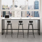 Stone Modern Cocktail Bar Table Footrest Trestle Rectangle Counter Table in White Clearhalo 'Bar Furniture' 'Bar Tables' 'bar_tables' 'furn' 'furn_bar_tables' 'Furniture' 'furniture_bar_tables' 'Kitchen & Dining Furniture' 1200x1200_ef9240e3-ebb7-448e-9a93-77c5a84d336d