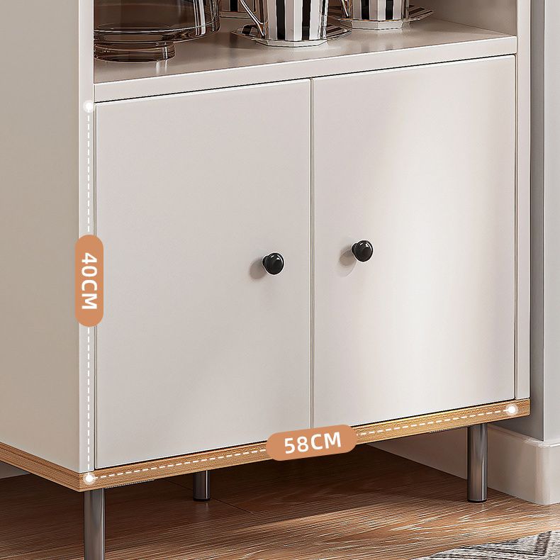 Modern White Cabinet Manufactured Wood Accent Cabinet with Doors Clearhalo 'Cabinets & Chests' 'cabinets_chests' 'furn' 'furn_cabinets_chests' 'Furniture' 'Living Room Furniture' 1200x1200_ef937fb3-b76e-4da3-a87f-55b6e8608a65