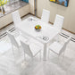 Glass Top Dining Table Modern Rectangle Dining Table with 4 Legs Clearhalo ' dining_table' 'Dining Tables & Seating' 'Dining Tables' 'Furniture' 'furniture_dining_table' 'Kitchen & Dining Furniture' 'kitchen&dining_furn' 'kitchen' 'kitchen_dining_table' 1200x1200_ef93f603-04a0-4c8c-9982-cb59d9c79d22