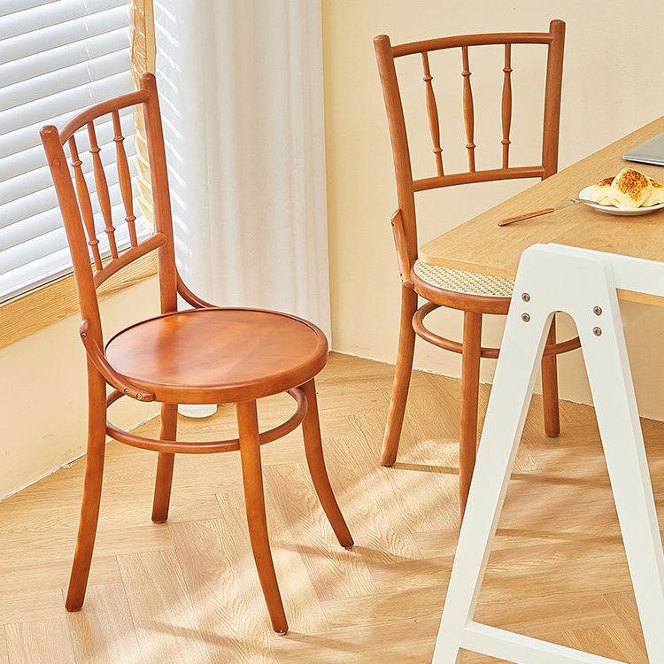 Wood Traditional Kitchen Dining Room Chair Slat Back Side Chair Clearhalo 'Dining Chairs' 'Dining Tables & Seating' 'dining_chair' 'furn' 'furn_dining_chair' 'Furniture' 'furniture_dining_chair' 'Kitchen & Dining Furniture' 1200x1200_ef94f5a6-34d4-4145-a365-4417d8ac58a0