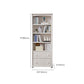 White Wooden Bookshelf Standard Shelves Included Closed Back Bookcase
